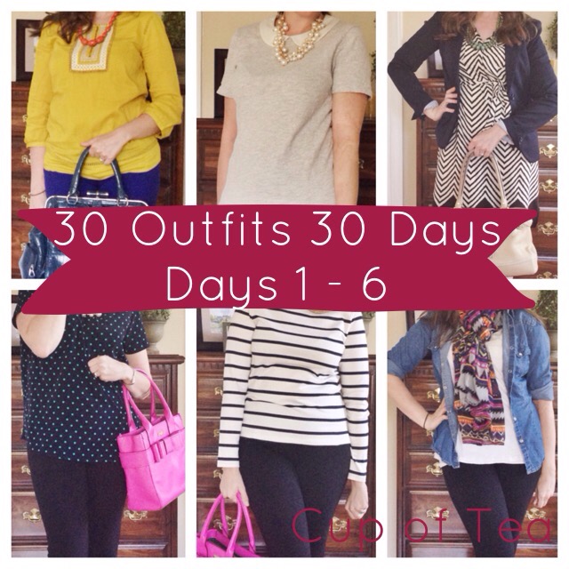 30 Outfits in 30 Days Fall Edition - Day 1-6 at Cup of Tea